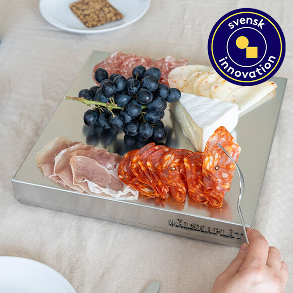 Kylbricka i rostfri pl&aring;t