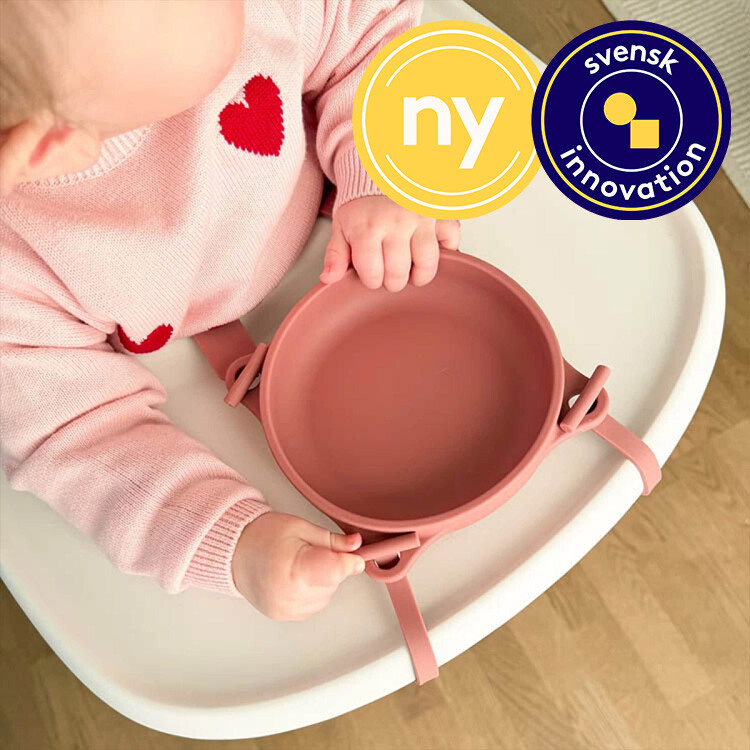 Barnsk&aring;l med sugpropp och sp&auml;nnband