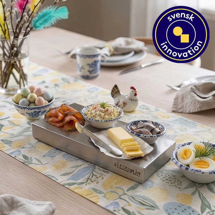 Kylbricka i rostfri pl&aring;t