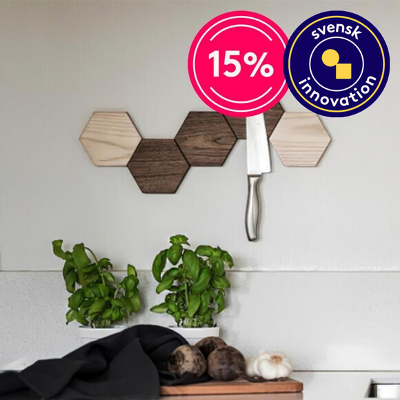 Knivmagnet i tr&auml; HEXA