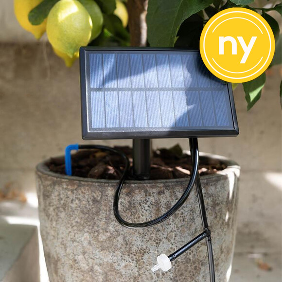 Solcellsdrivet droppbevattningssystem