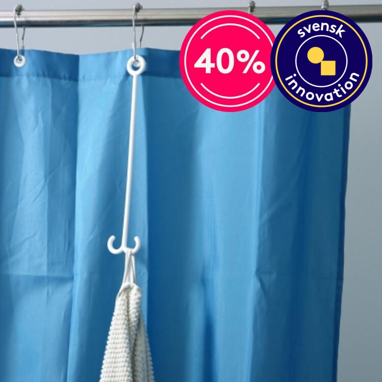 Handdukskrok till duschdraperiet