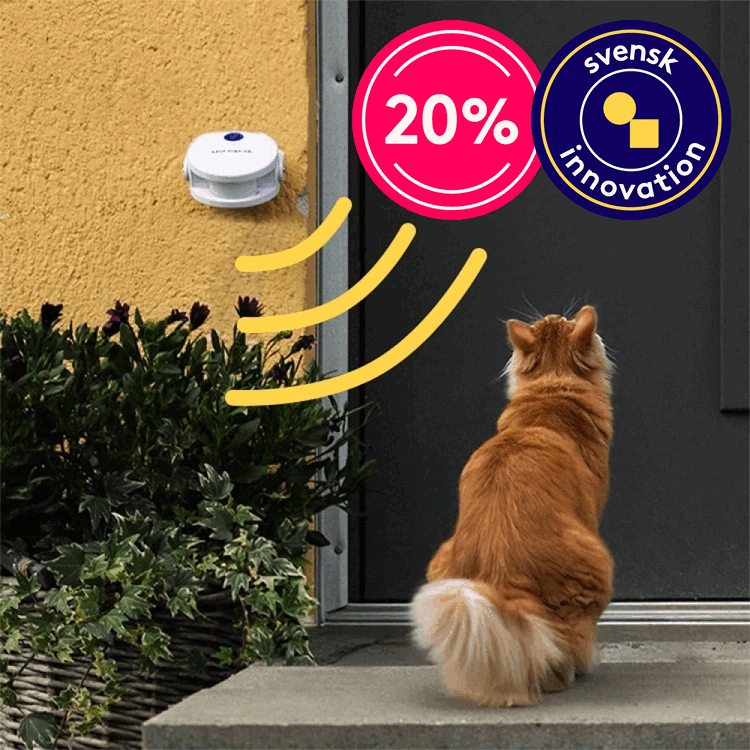 D&ouml;rrklocka f&ouml;r katten