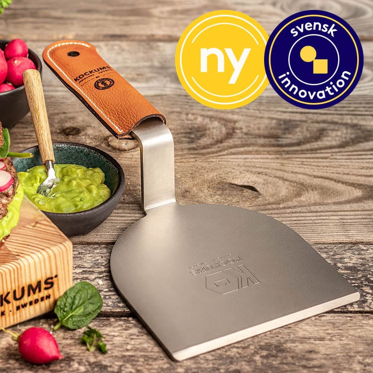 Hamburgerpress och stekspade, Kockums Jernverk Hamburgerpress och stekspade, Kockums Jernverk