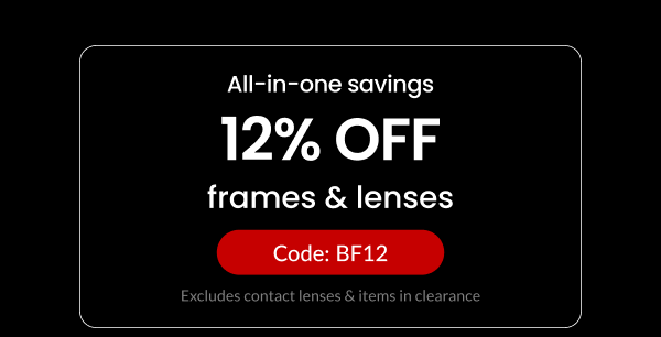 12% off frames & lenses