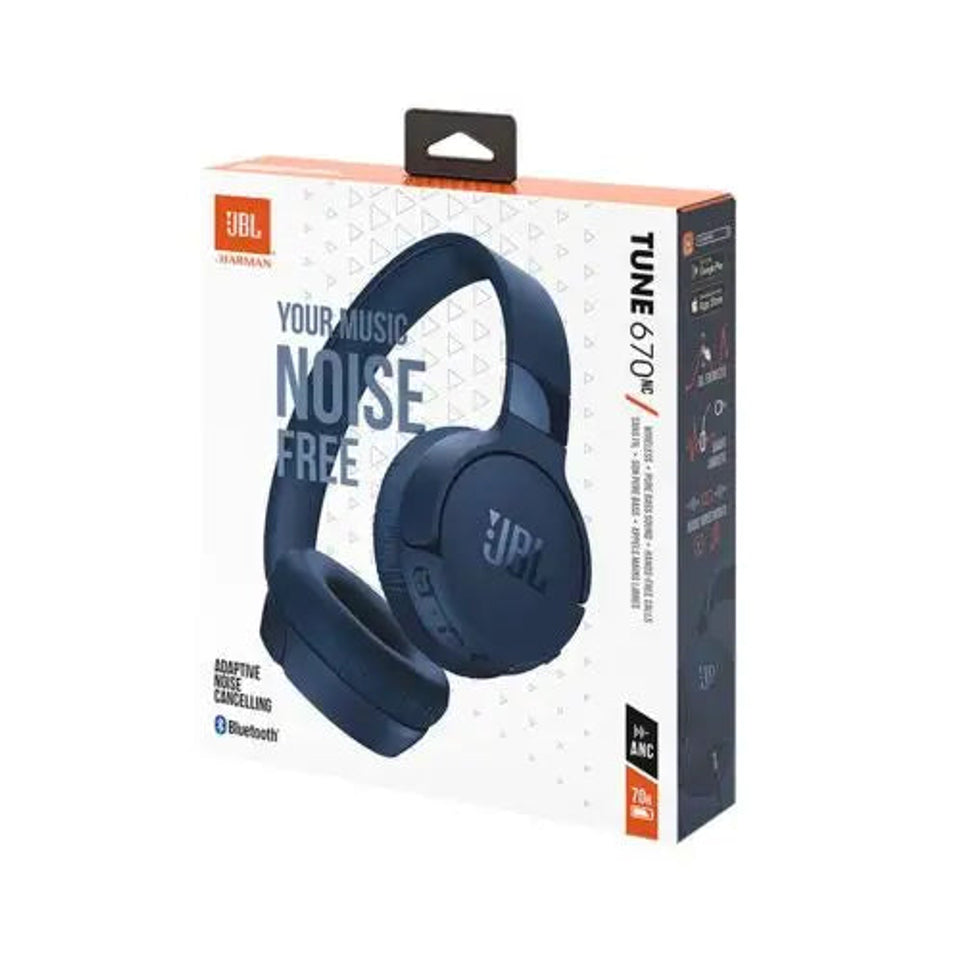 Безжични слушалки JBL Tune 670NC, Bluetooth 5.3, 690mAh, сини