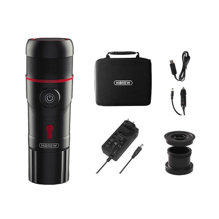 3в1 преносима кафемашина с адаптер и калъф HiBREW H4-premium, 15bar, 80W, 60ml