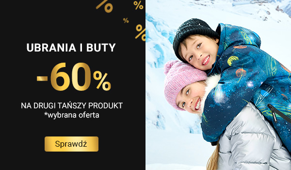 Ubrania i buty -60% na drugi tańszy produkt *wybrana oferta