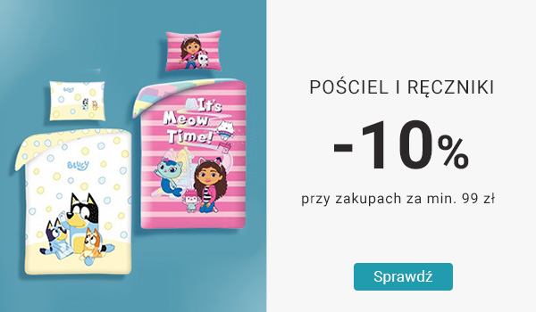 Pościel i ręczniki -10% przy zakupach za min. 99zł