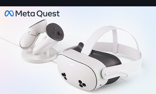 Meta Quest 3S 256GB Mixed Reality Headset & Compact Charging Dock Bundle