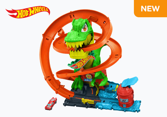 Hot Wheels City T-Rex Blaze Battle Set