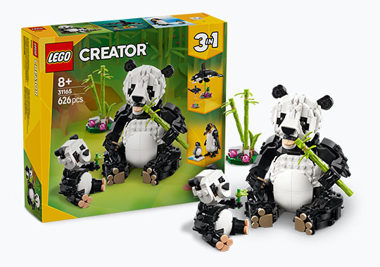 LEGO Creator 31165 3-in-1 Wild Animals Panda Family Set