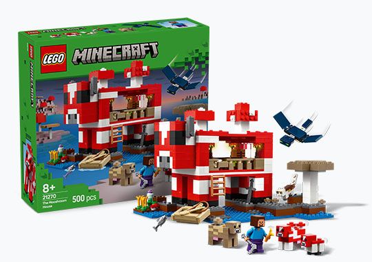 LEGO Minecraft 21270 The Mooshroom House Set