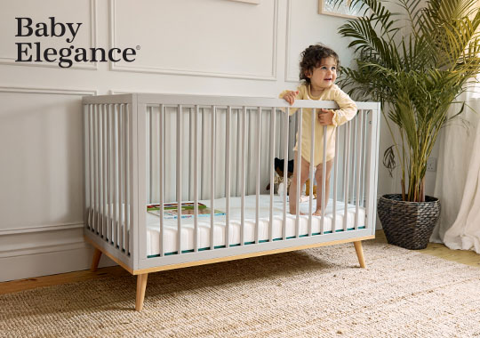 Baby Elegance Oak-Finish Ollie Cot