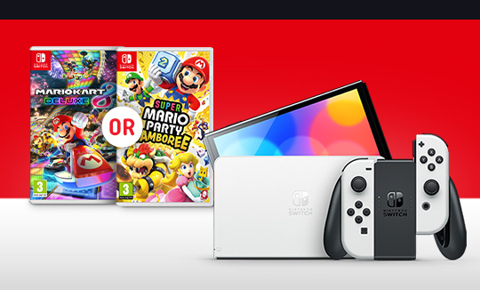 Nintendo Switch OLED White & Select Game Bundle