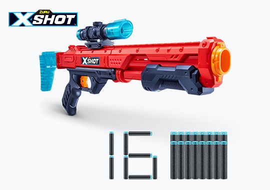 X-SHOT Excel Hawk Eye Blaster with 16 Darts