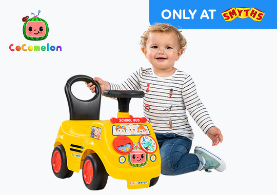 CoComelon Activity School Bus Lights and Sounds Ride On Toy