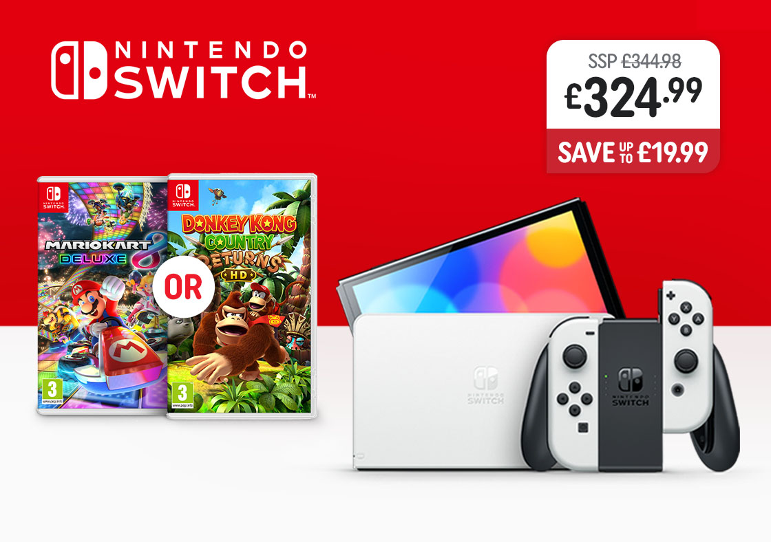 Nintendo Switch OLED White & Select Game Bundle