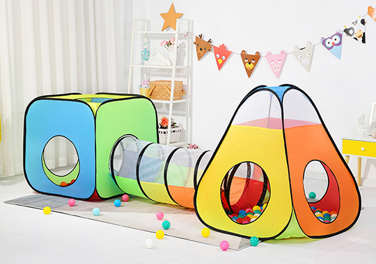 Pop-Up Play Tent 3-in-1 Set