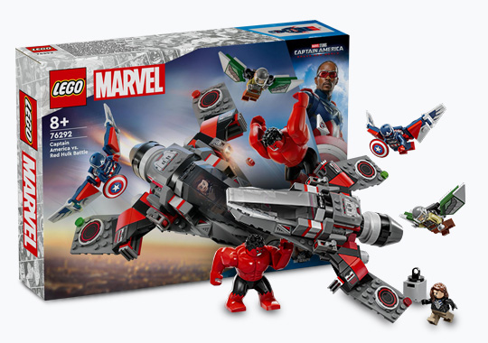 LEGO Marvel 76292 Captain America vs. Red Hulk Battle Set