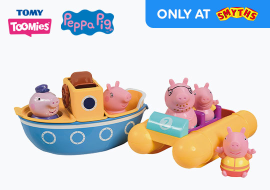 TOMY Toomies Peppa Pig Bath Toys Boat Adventure Set