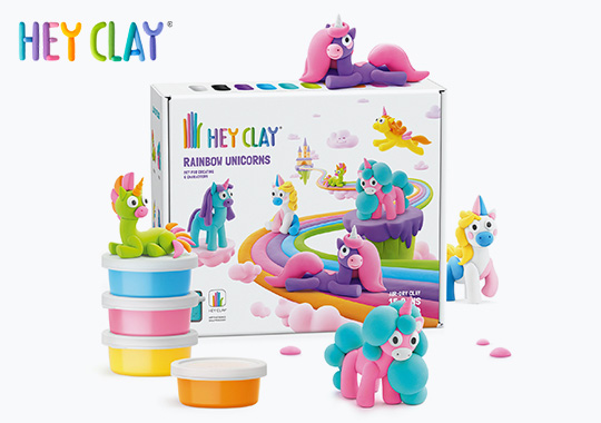 Hey Clay Sculpting Set Rainbow Unicorns