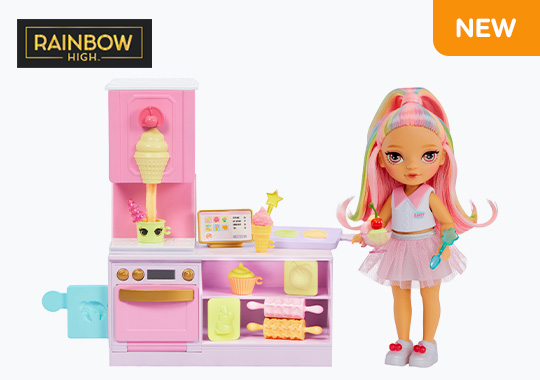 Rainbow High Dessert Shop with Littles Doll Kandy Playset