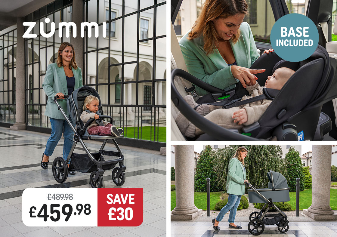 Zummi Zenith Travel System, R129 Car Seat & ISOFix Base Bundle