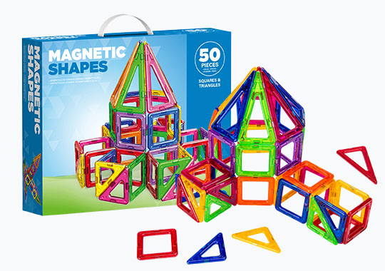 Magnetic Shapes Building Set 50 Piece