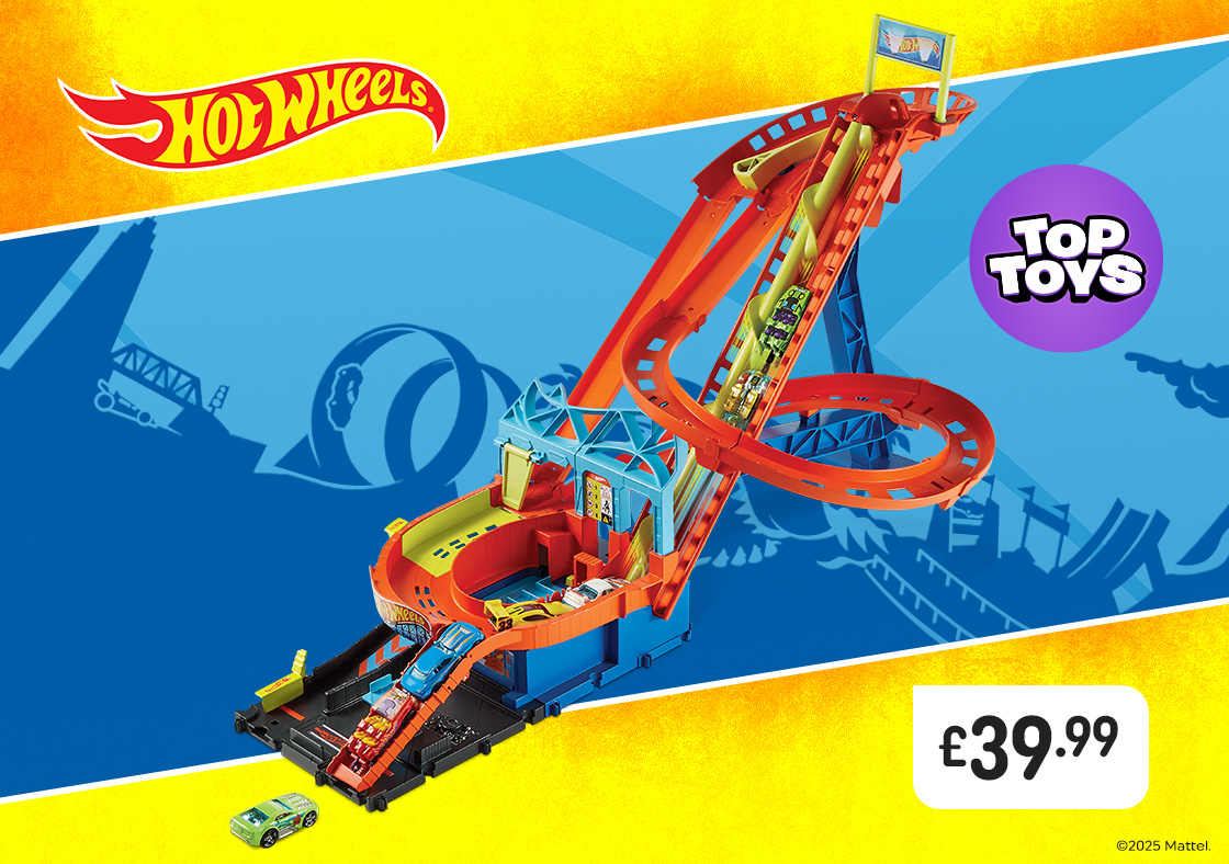 Hot Wheels City Roller Coaster Rally Playset
