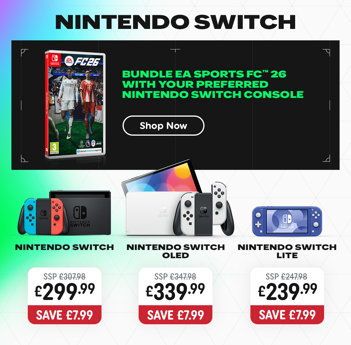 Nintendo Switch Console & EA SPORTS FC 26 Bundles