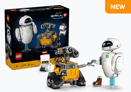LEGO Disney 43279 WALL-E and EVE Set for Adults