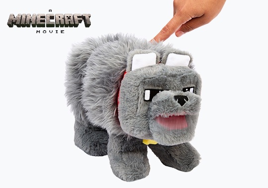 Minecraft Movie Interactive Plush Dennis the Wolf