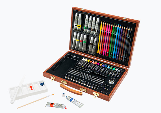 Artist Collection Wooden Box Art Set 55 Pieces