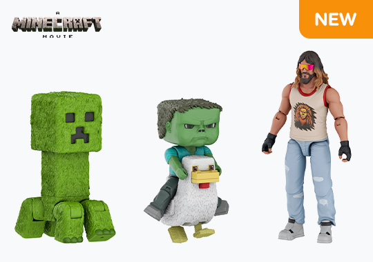 Minecraft Movie Action Figure Woodland Mansion Throwdown 4 Pack