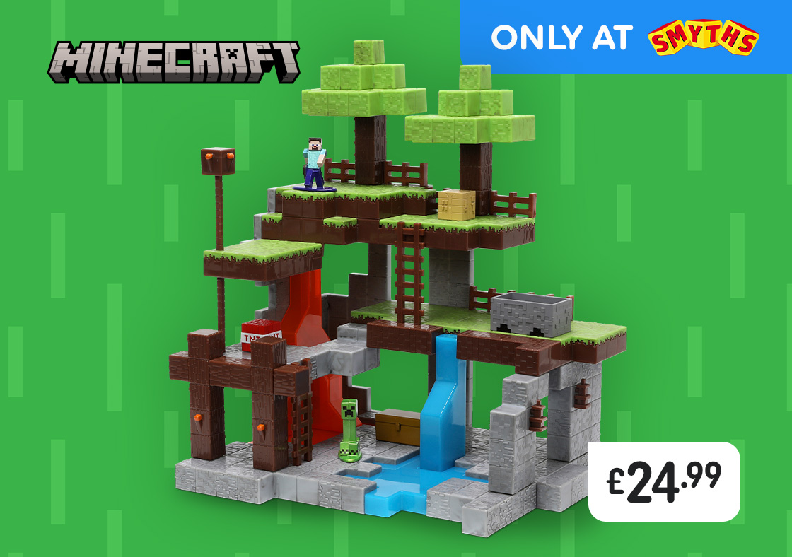 Minecraft Diecast Nano Figures Scene Overworld
