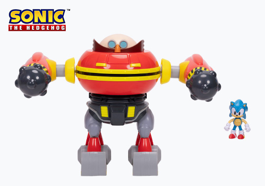 Sonic the Hedgehog Deluxe 23cm Hammer Egg Robot and Sonic Figure Playset