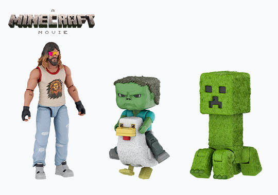 Minecraft Movie Action Figure Woodland Mansion Throwdown 4 Pack