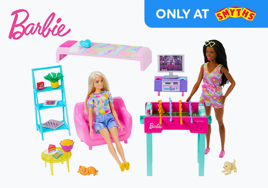 Barbie Games Room Playset with 2 Dolls