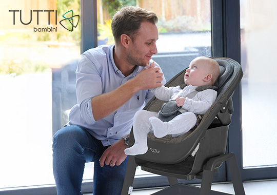Tutti Bambini Nova Lite High Chair and Rocker Grey