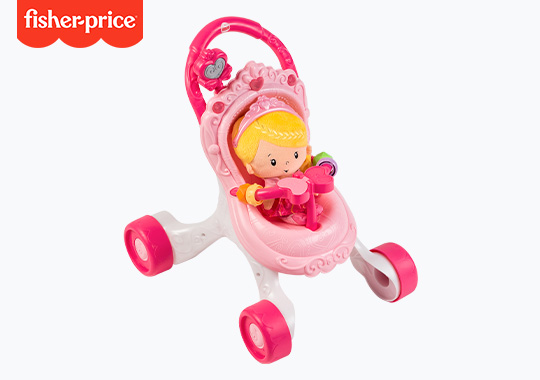 Fisher-Price Princess Mommy Baby Walker and Doll Set