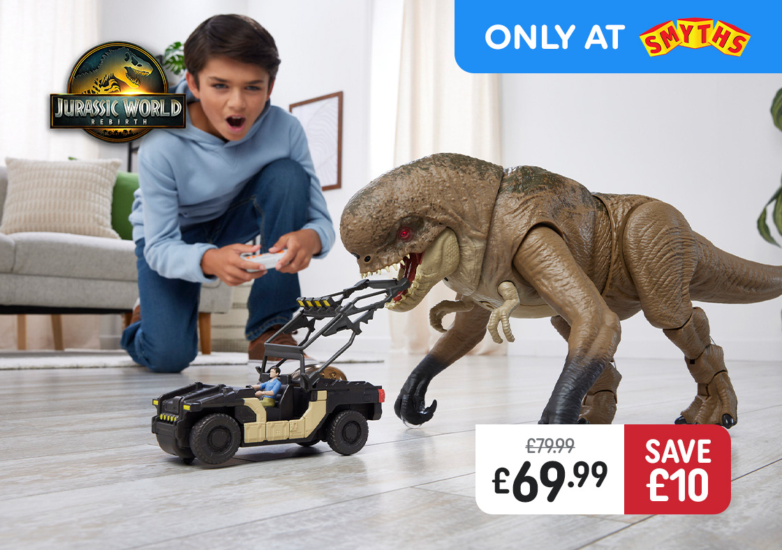 Jurassic World Rebirth Remote Control Track n Chomp Dinosaur Distortus Rex