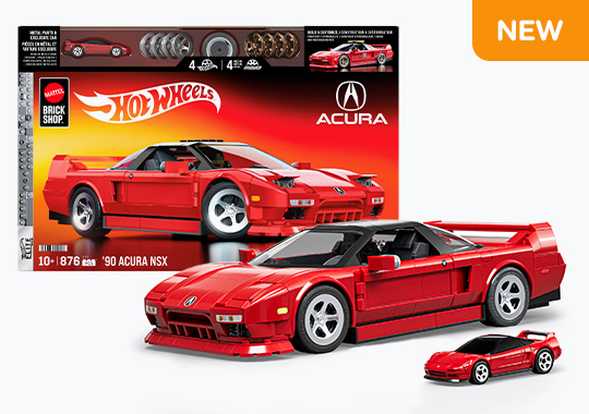 Mattel Brick Shop Hot Wheels Elite Series Honda 90 Acura NSX Building Set