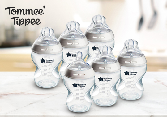 Tommee Tippee Natural Start Anti-Colic Baby Bottles 260ml Slow-Flow 6 Pack