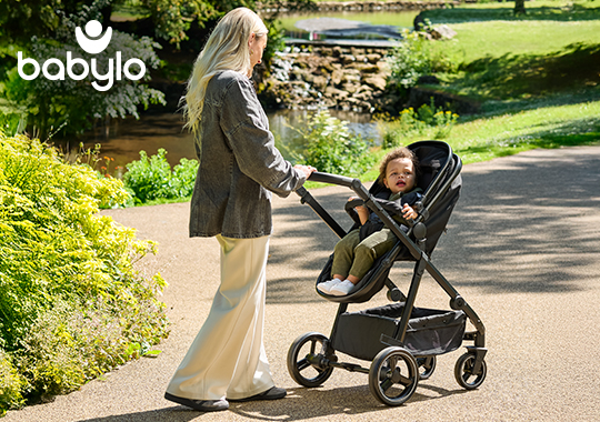 Origin i-Size by Babylo 2-in-1 Travel System with EnfaSafe R129 Car Seat Black