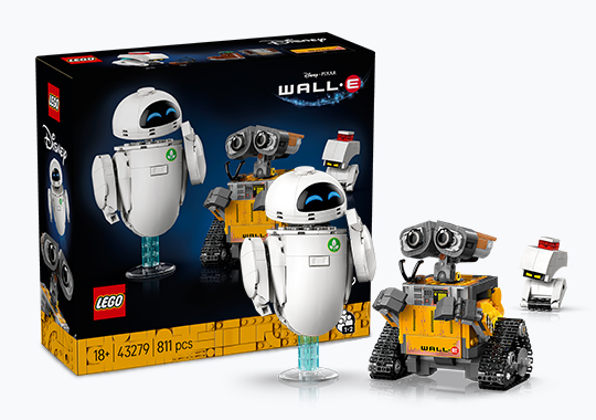 LEGO Disney 43279 WALL-E and EVE Set for Adults