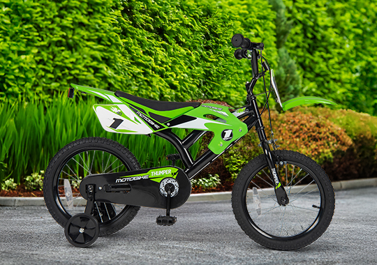 16 Inch Moto X Motocross-Style Bike Green