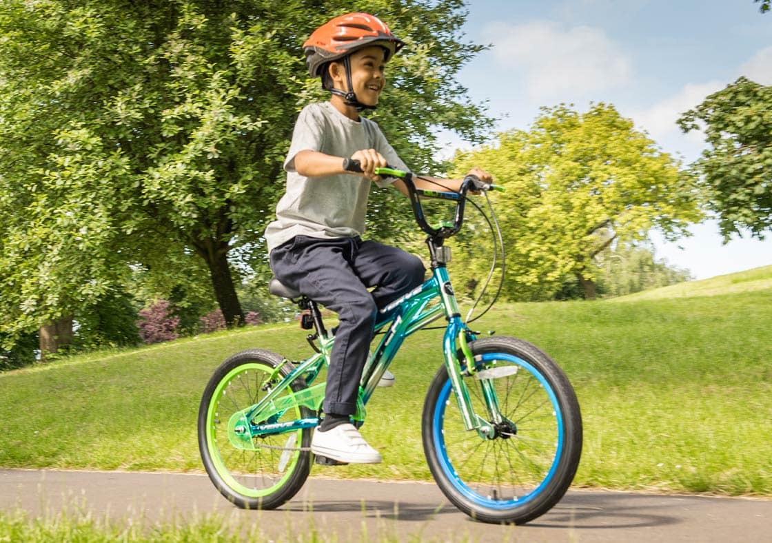 18 Inch Glitch Bike Metallic Blue and Green