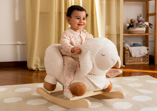 Wooden Baby Rocking Animal Sheep
