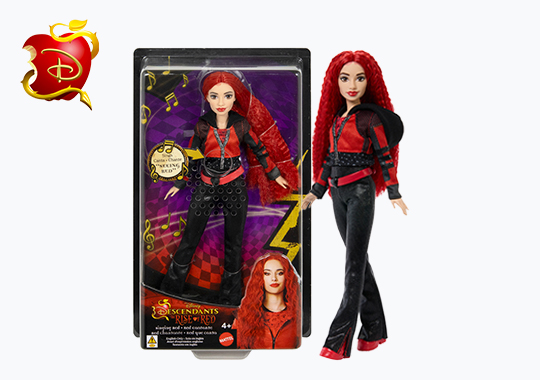 Disney Descendants 4 The Rise of Red Doll Singing Red 28cm